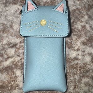 Mini Blue Cat-Ear Crossbody Bag - Unbranded